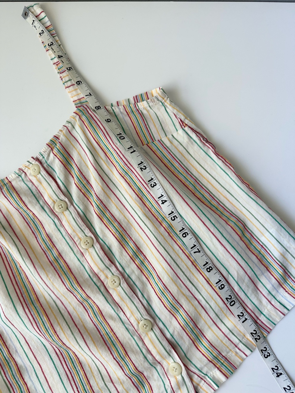 Madewell Striped Button-Front Tank Top - Picture 8 of 8